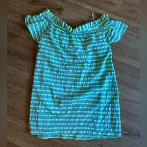 Anthropologie “Bayside” Off the Shoulder striped dress